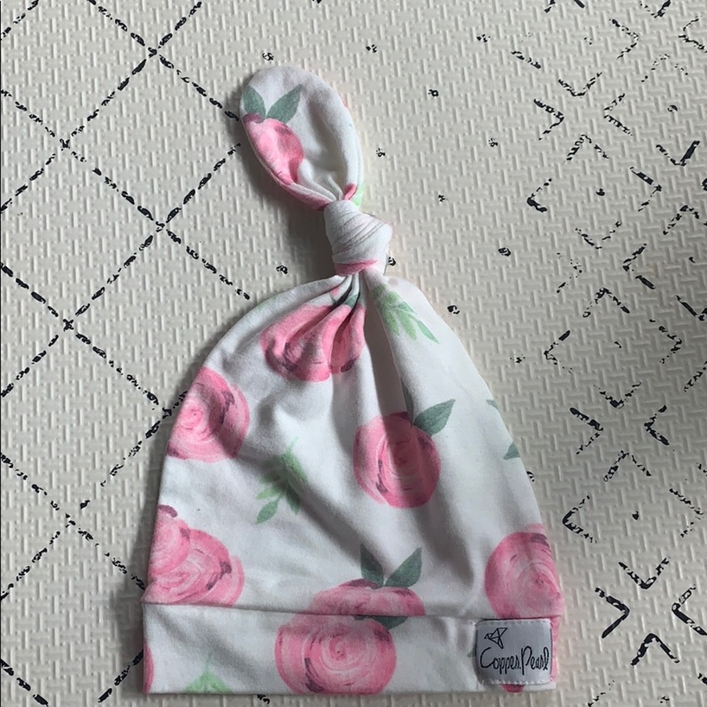 Copper & Pearl baby Top Knot Hat
